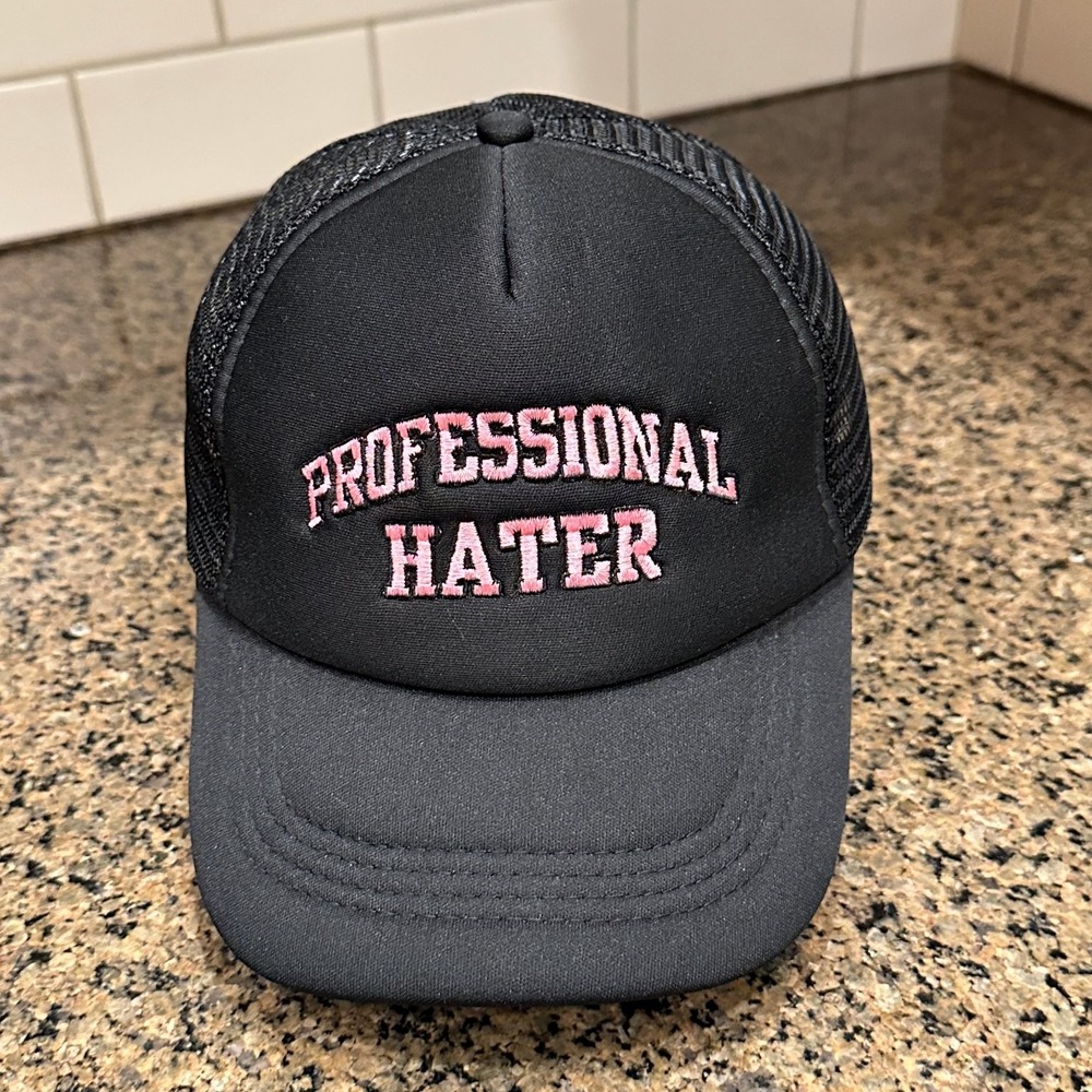 Professional Hater Trucker Hat Snapback Adjustable Men's Black Pink